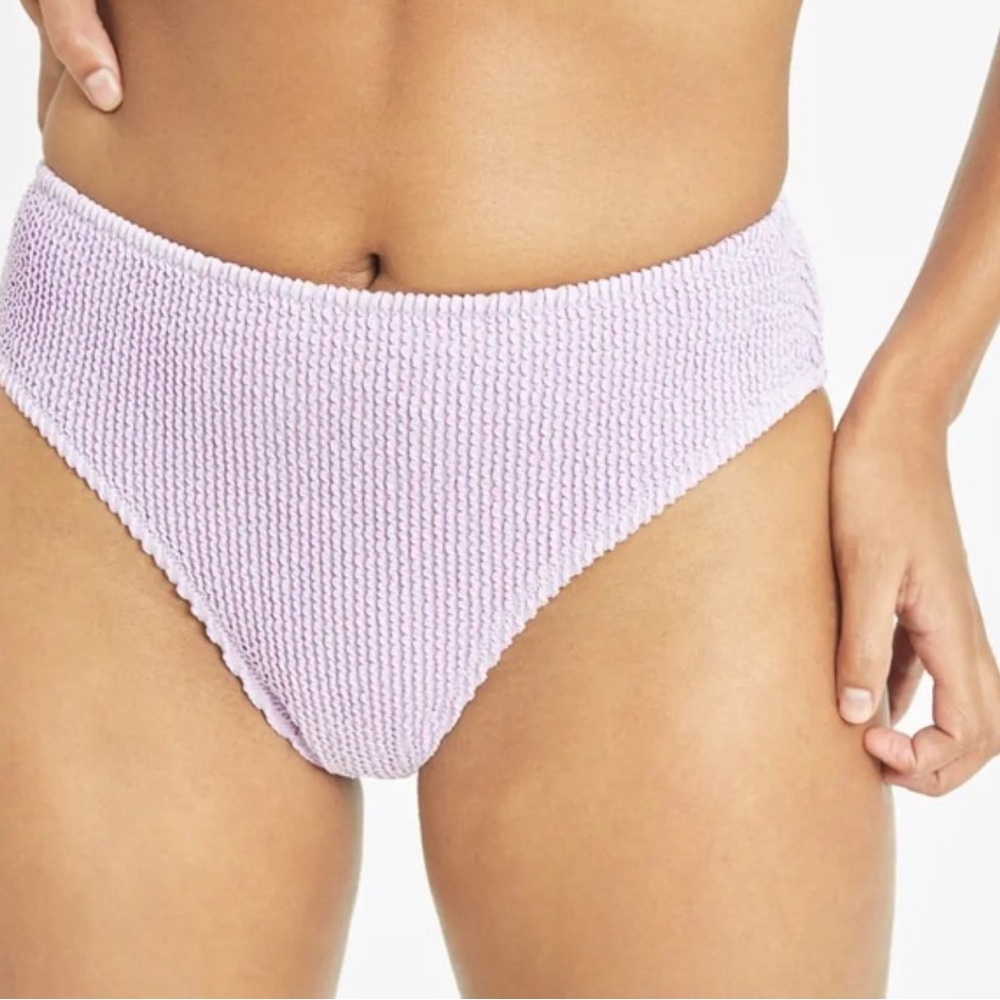 * BRAND NEW WITH TAG * Lively Lilac Ruched High-waist Bikini Bottom